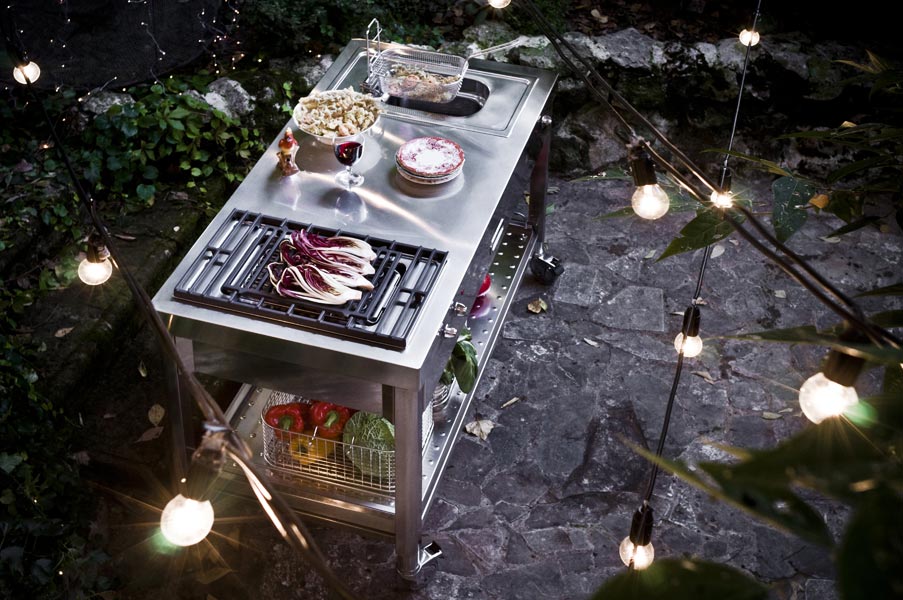 Outdoor Kitchen Unit 130 Grill And Deep-fat Fryer