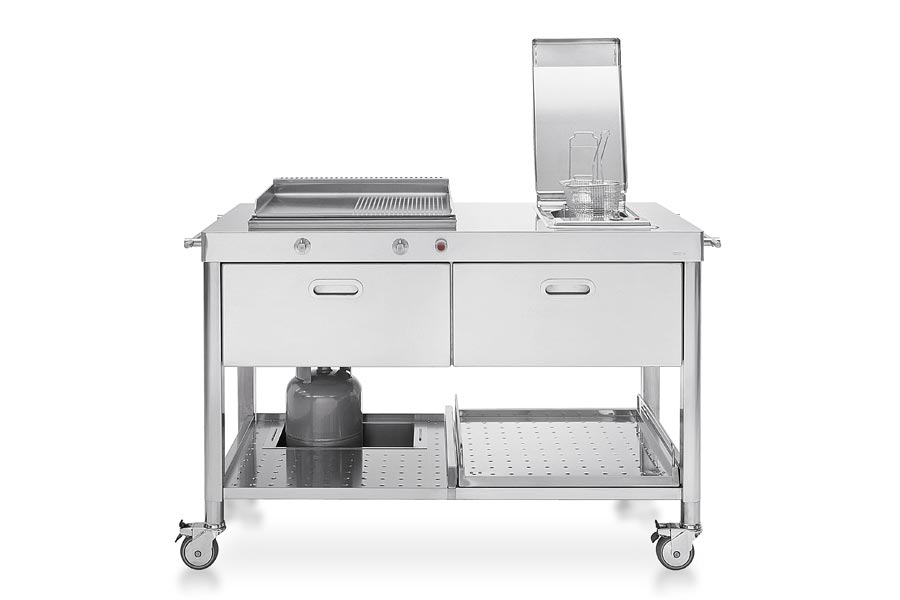 Outdoor Kitchen Unit 130 Plancha And Deep-fat Fryer
