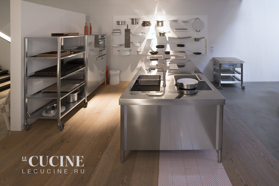 Кухня Kitchen Island With Snack Bar Unit Alpes Inox