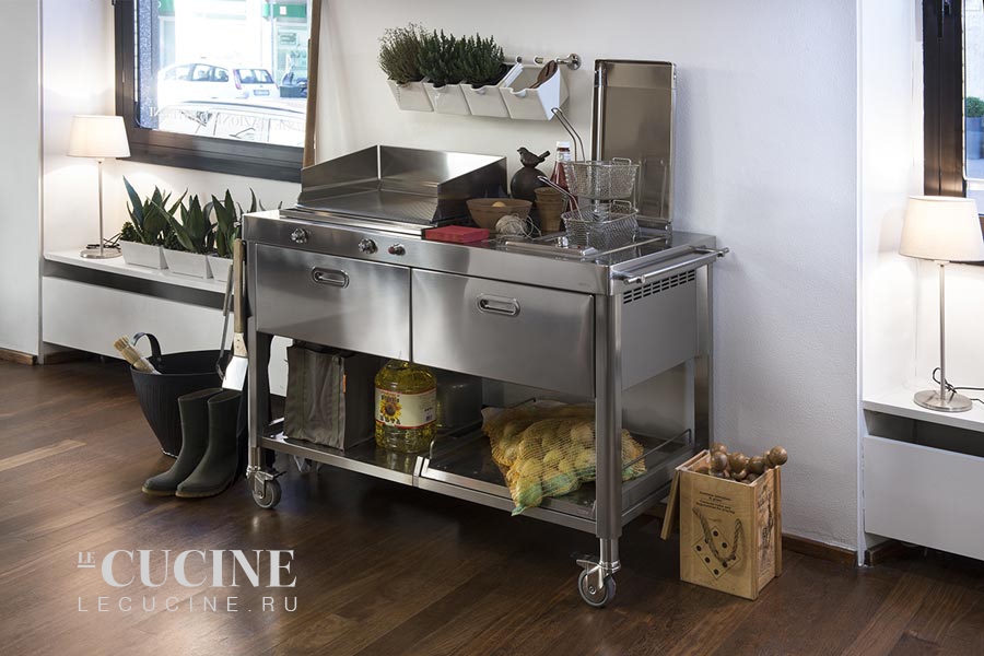 Кухня Outdoor Kitchen Unit 130 Plancha And Deep-fat Fryer Alpes Inox