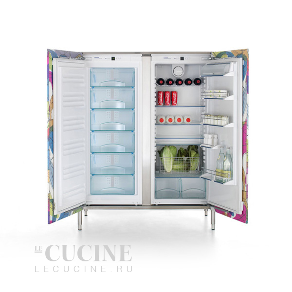 Кухня Column 128 Refrigerator And Freezer Alpes Inox