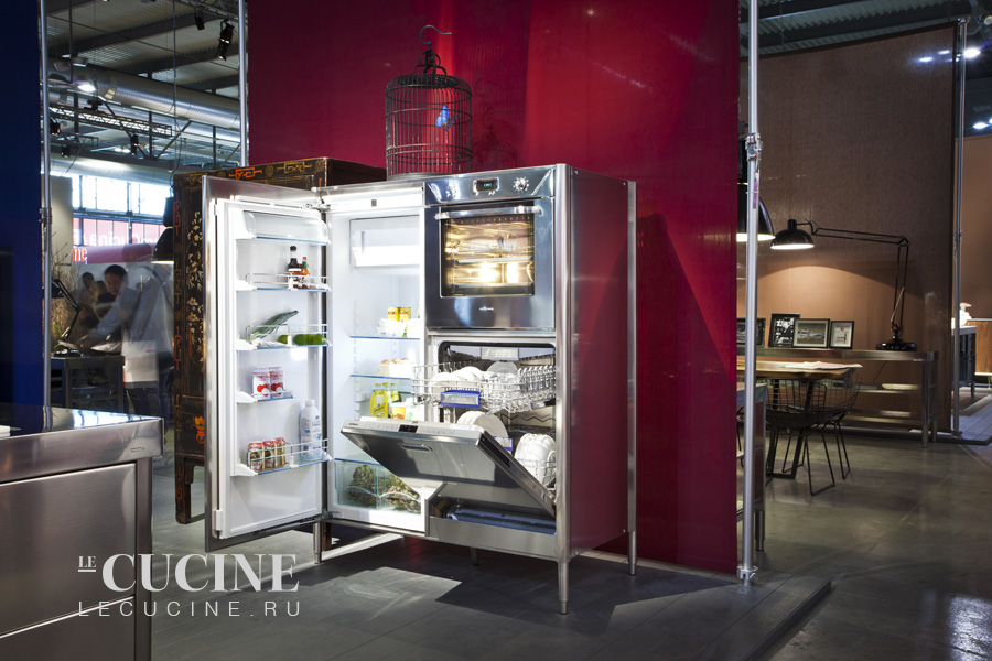 Кухня Column 128 Refrigerator, Oven And Dishwasher Alpes Inox