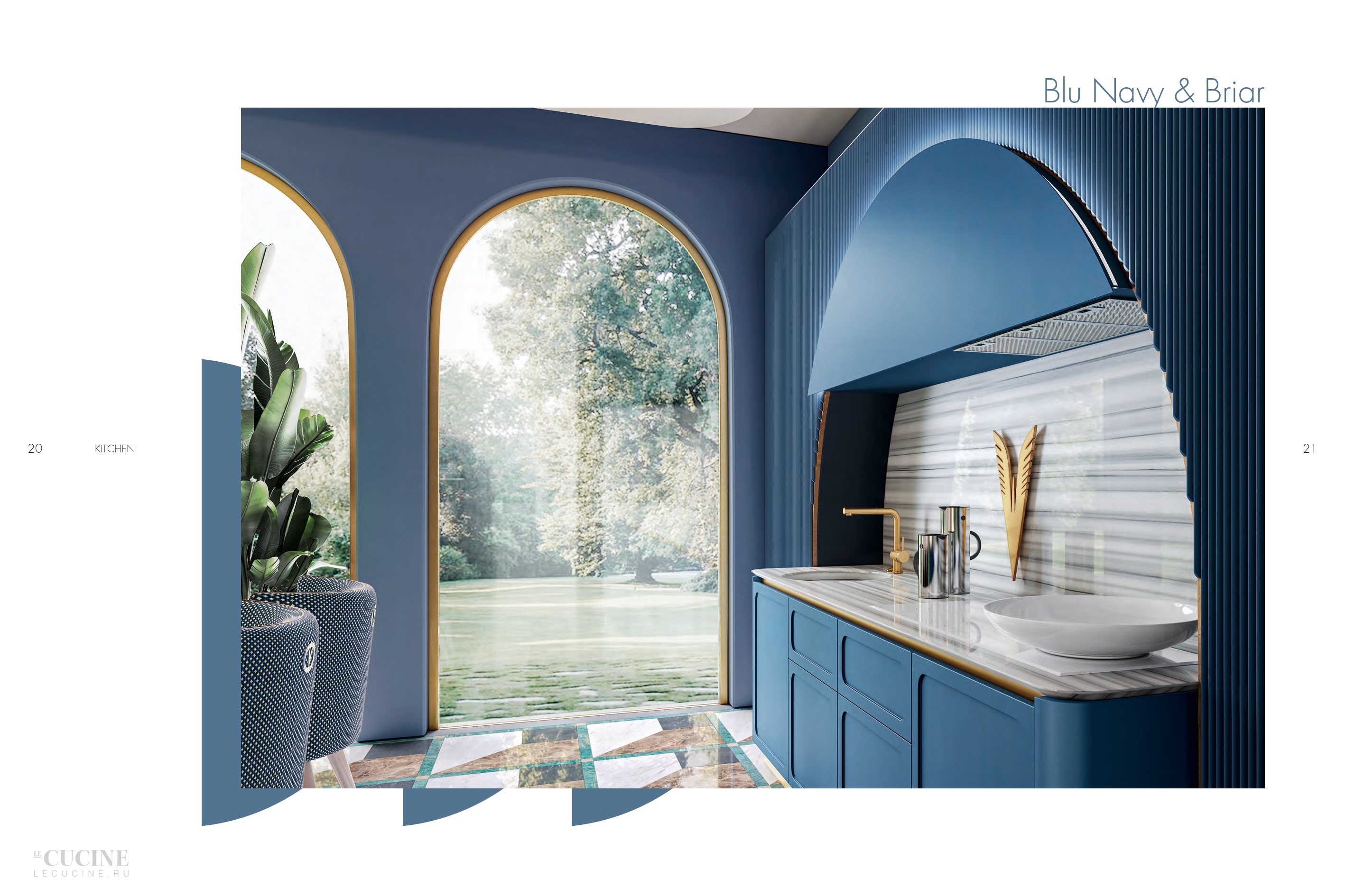Кухня Twenty ONE - Blue Navy & Briar Alta Moda Italia