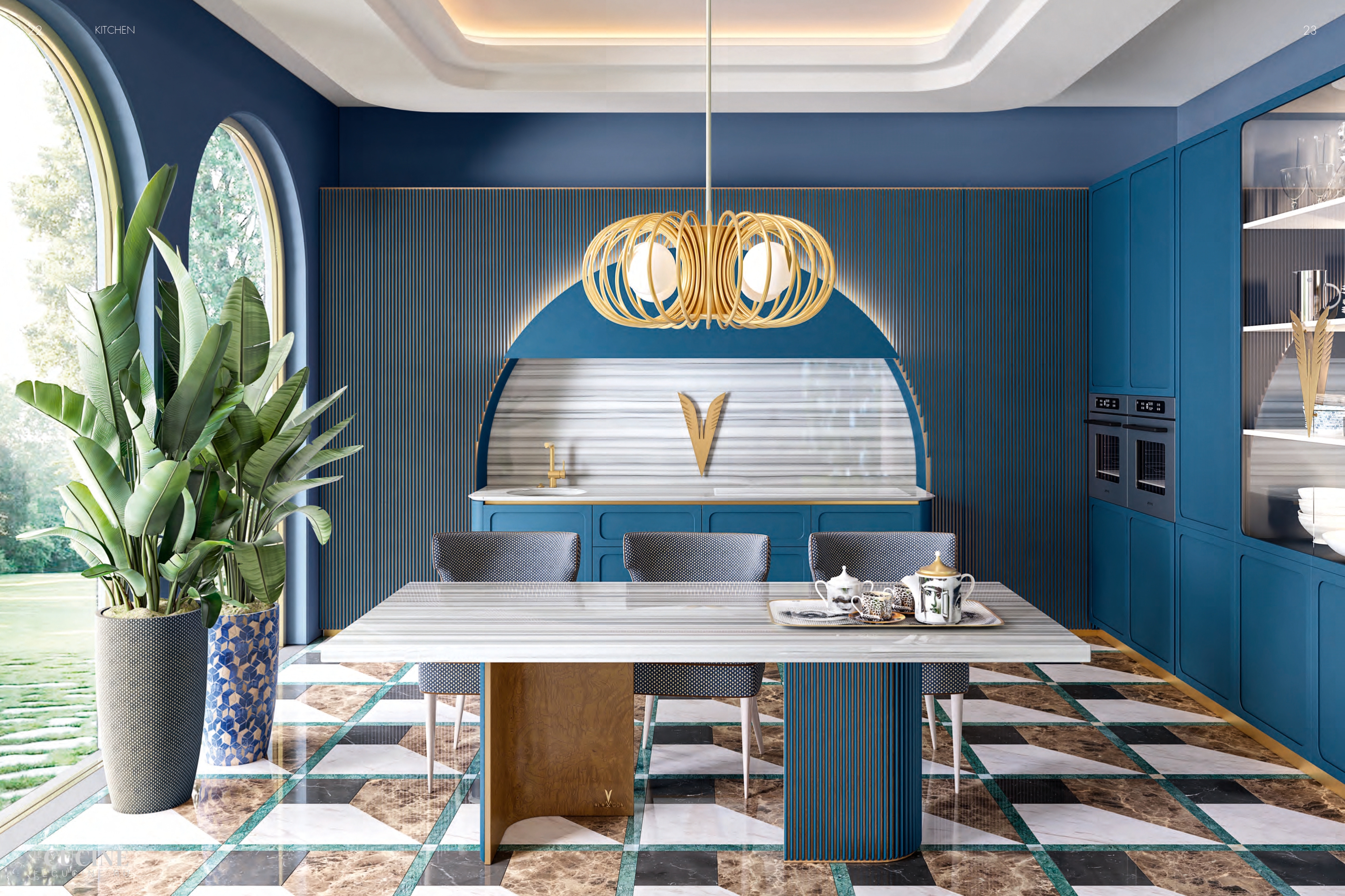Кухня Twenty ONE - Blue Navy & Briar Alta Moda Italia