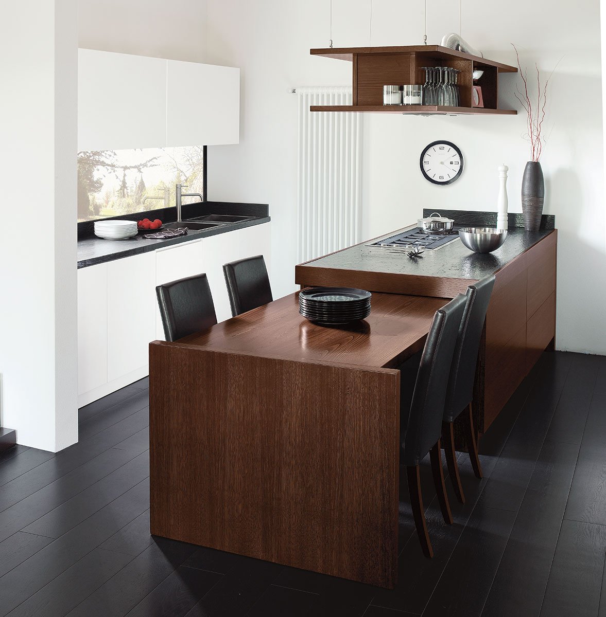 Cucina Bianco + Castagno