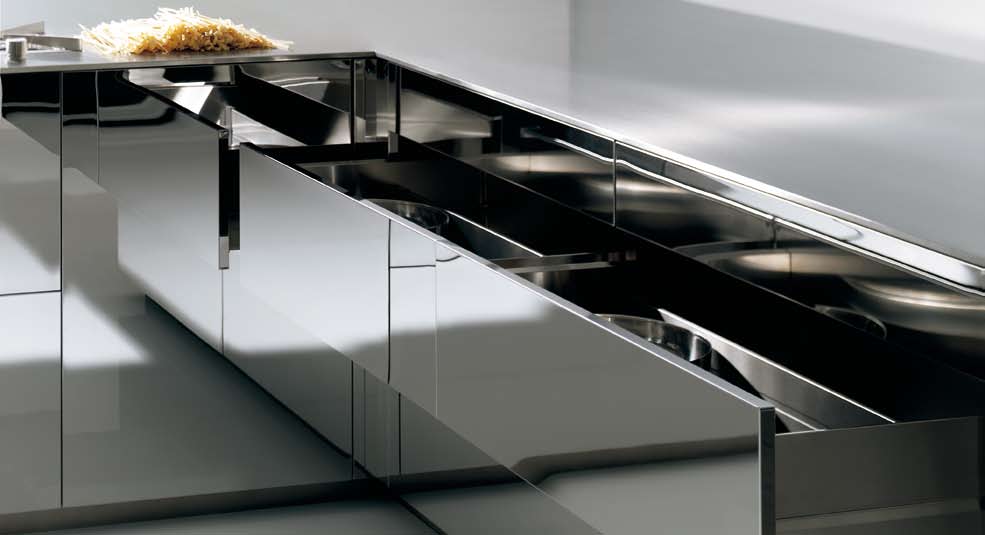 Cocina Ideco Negro Barna Vetr. Roble 68 Super Mirror