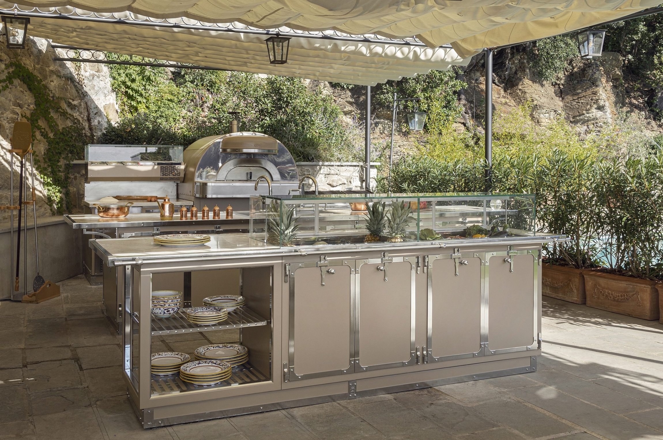 Outdoor Kitchen Beige Grigiastro