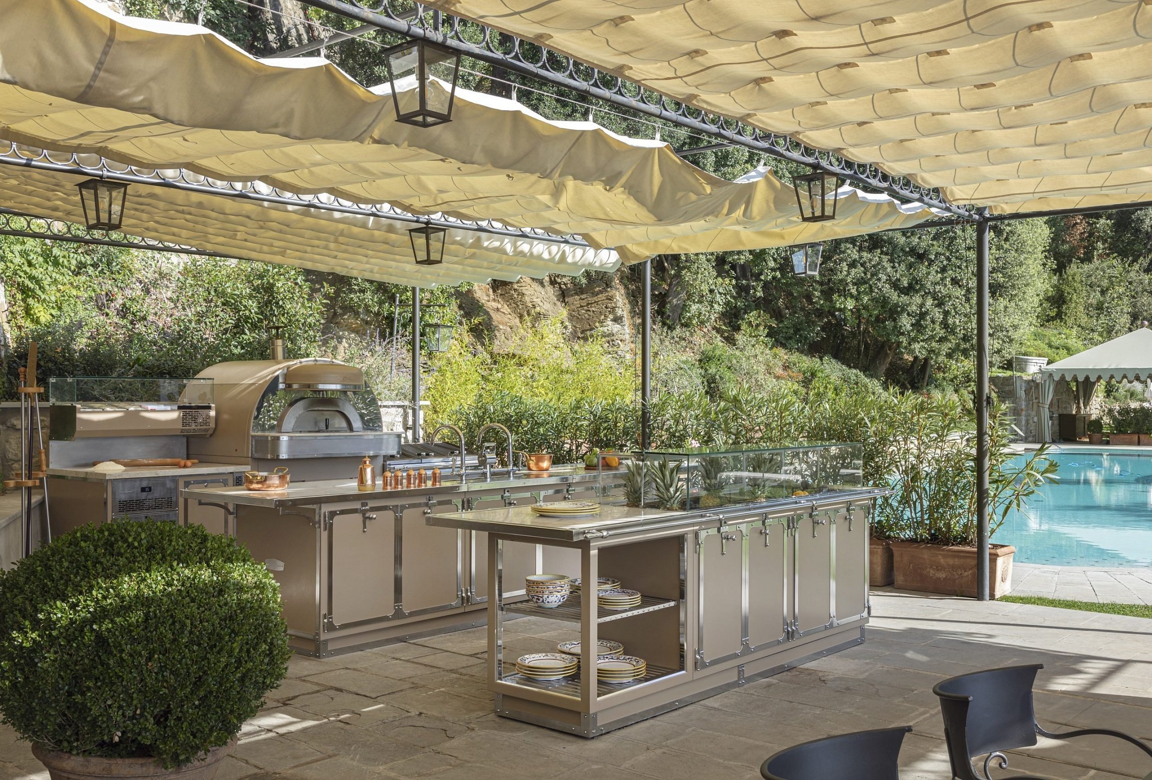 Outdoor Kitchen Beige Grigiastro